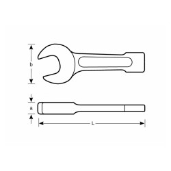 Schlag-Maulschlüssel funkenfrei Aluminiumbronze 90 mm
