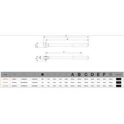 3/4" mm elektronischer Drehwinkel-/Drehmomentschlüssel mit festem Kopf 40-800 Nm