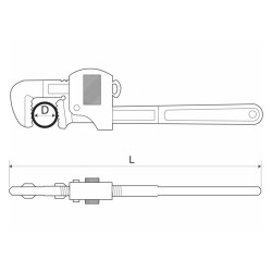 Rohrzange funkenfrei Aluminiumbronze 900 mm