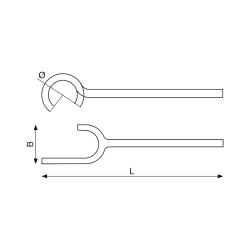 Ventilschlüssel funkenfrei Berylliumkupfer 400