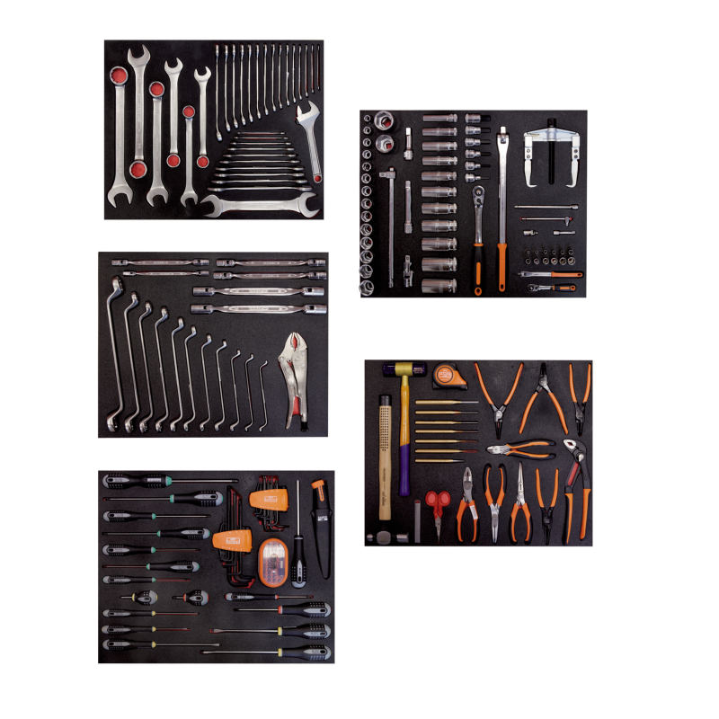 Satz aus 5 Einlagen für KFZ-Arbeiten 196-tlg