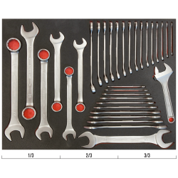 3/3 Einlage Schraubenschlüssel 33-tlg