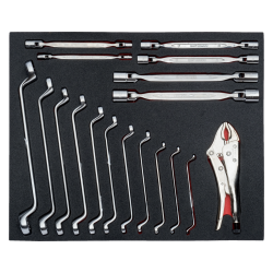 3/3 Einlage Schraubenschlüssel + Gripzange 18-tlg