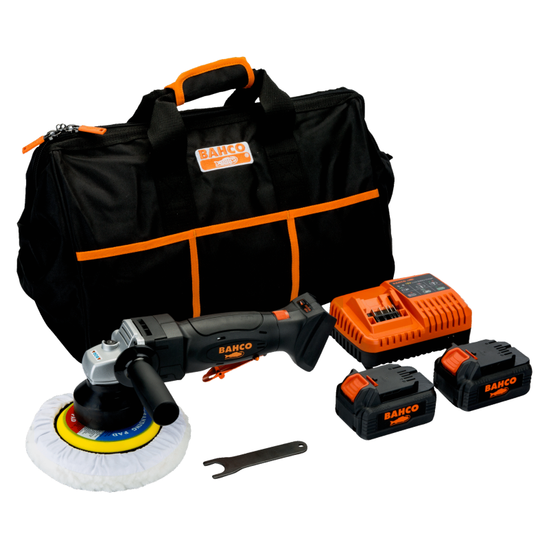 18V Akku Winkelschleifer-Satz (5" Scheibengröße | 45 mm Aufnahme) im Koffer - Inkl. zweitem Akku