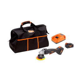 18V Akku Winkelschleifer-Satz (5" Scheibengröße | 45 mm Aufnahme) im Koffer - Inkl. zweitem Akku